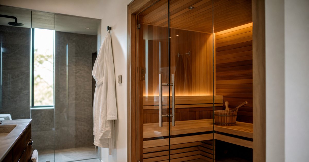 Which room in a house is best suited to installing a private sauna?