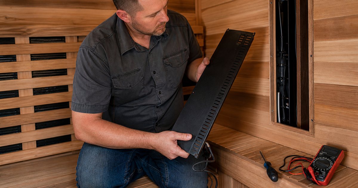 When should you replace the heaters in an aging infrared home sauna?